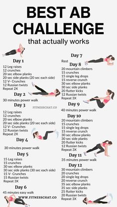 the best ab challenge for beginners to do in this post - workout routine, which includes