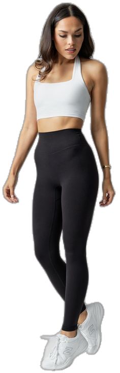 Seamless Solid Cropped Bottoms, Solid Seamless Cropped Bottoms, Sculpting Black Activewear With Built-in Bra, Seamless Compression Elastane Crop Top, Black Sculpting Seamless Sports Bra, Stretch Crop Top With Medium Bust Support For Pilates, Stretch Nylon Crop Top With Built-in Bra, Versatile Stretch Crop Top With Light Support, Black Stretch Crop Top For Pilates