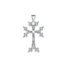 "14k solid white gold Armenian Cross. measures approx 1 1/2\" by 1\". High polish finish." Fine Jewelry In 14k White Gold And Silver, Luxury 14k White Gold Silver Jewelry, Wedding Silver Necklace In 14k White Gold, Silver 14k White Gold Necklace For Wedding, White Gold Cross Jewelry With Polished Finish, White Gold Polished Cross Jewelry, Wedding Silver 14k White Gold Necklaces, 14k White Gold Jewelry With Polished Finish, Silver Platinum Jewelry With Shiny Finish