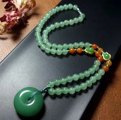 I just added a new item to eBay, Elegant Natural Jade Bead Necklace With Lucky Large Jade Pendant! #eBay #eBaySeller Jade Pendant Necklaces For Crafting, Green Jade Long Necklace, Traditional Jade Necklace With Round Pendant, Green Jade Spiritual Necklace, Spiritual Green Jade Necklace, Handmade Long Jade Necklaces, Jade Necklaces With Round Beads For Gifts, Long Jade Gemstone Bead Necklace, Handmade Long Jade Necklace