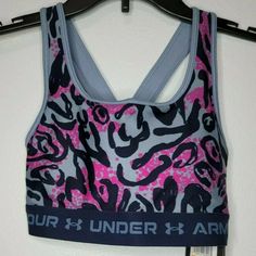 Condition: New With Tags: A Brand-New, Unused, And Unworn Item. Brand: Under Armour Department: Women Type: Bra Occasion: Activewear Size: S Color: Blue,Purple (Animal Print) Style: Sports Bra Theme: Leopard Animal Print Style, Purple Animal Print, Purple Animals, Printed Sports Bra, Animal Print Fashion, Print Style, Blue Purple, Under Armour, Blue And Purple