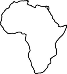 the outline of africa on a white background