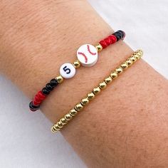 Sports Bracelet / Number Bracelet / Team Bracelets / Jersey Name and Number Baseball Bracelets Soccer Bracelets Softball Football Basketball - Etsy Team Spirit Letter Beads Bracelets For Gift, Team Spirit Letter Beads Bracelets As Gift, Black Bracelets With Team Spirit For Gift, Personalized Team Spirit Stretch Bracelet As A Gift, Customizable Adjustable Bracelets With Team Spirit, Personalized Team Spirit Beaded Bracelets For Gift, Red Team Spirit Bracelets For Gifts, Adjustable Team Spirit Jewelry Gift, Adjustable Red Bracelets For Sports Events