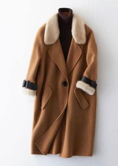 Luxury plus size clothing winter jackets fur collar outwear khaki big pockets Wool jackets TCT190821 Luxury Jackets Women, Plus Size Puffer Coat, Luxury Plus Size, Big Coat, Wool Jackets, Mode Mantel, Plus Size Winter Outfits, Clothing Winter, Fur Collar Coat