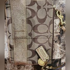 Coach Wristlet. Clean. Small. Gold. Use As A Wallet. Coach Wristlet, Coach Accessories, Key Card Holder, Women Accessories, Wallet, Closet, Women Shopping, Gold, Color