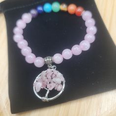 Rose Quartz Tree Of Life Chakra Spiritual Healing Bracelet Tree Of Life Chakra, Healing Bracelets, Spiritual Healing, Tree Of Life, Womens Jewelry Bracelets, Rose Quartz, Chakra, Spirituality, Handmade Jewelry