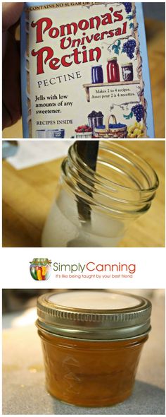 some jars filled with food sitting on top of a table