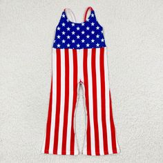 Fabric: Cotton & Spandex Feather:Eco-friendly,Anti-pilling,other Bell Bottom Jumpsuits, Baby Skirt, 4th Of July Outfits, Kids Boutique Clothing, Jumpsuit Summer, Striped One Piece, Striped Jumpsuit, Milk Silk, Kids Outfits Girls