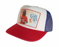 Snoop Dog Colt 45 Trucker Hat Mesh Hat vintage snapback hat adjustable unworn Vintage style trucker hat This is a Trucker hat mesh hat, it has an adjustable snapback so it fits most people 100% Polyester Front 100% Nylon Mesh Back 5-panel cap Seamless Foam Front Panel with Lining 8 Rows Stitching on Visor Matching Fabric Under visor Adjustable Plastic Snap Halloween Costume Hats, Malt Liquor, Snapback Hats Men, Beer Hat, Dope Hats, Best Caps, Snoop Dog, Vintage Trucker Hats, Funny Hats