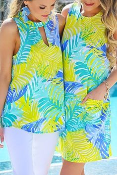 Beverly Swing Top, Palms :: NEW ARRIVALS :: The Blue Door Boutique Tropical Sleeveless Top For Vacation, Tropical Leaf Print Tops For Vacation, Tropical Sleeveless Tank Top For Vacation, Sleeveless Tropical Print Tops For Vacation, Tropical Tank Top For Beach Season, Casual Sleeveless Tropical Print Tank Top, Casual Sleeveless Tank Top With Tropical Print, Sleeveless Printed Top For Poolside, Printed Sleeveless Tops For Poolside