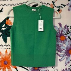 Super Soft Kelly Green Sweater So Cute And Perfect For Layering Sweater Vest Or Tank However You Want New With Tags Never Worn Before Vince Brand Fun For Fall Or Even Winter Xs But Runs Big, Fits Well On Me And I’m A Size Medium Green Winter Vest Top, Green Vest Top For Fall, Spring Crew Neck Vest For Work, Spring Workwear Vest With Crew Neck, Fitted Green Sweater Vest For Spring, Green Fitted Sleeveless Sweater Vest, Fitted Green Sleeveless Sweater Vest, Green Fitted Tank Top For Work, Green Sleeveless Top For Fall