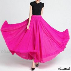 Olivia Mark - Flowy Chiffon Maxi Skirt - Dance Practice Skirt for Modern and Classical Dance Performances Chiffon Beach Dress, Chiffon Maxi Skirt, Female Dancers, Formal Dance, Classical Dance, Red Chiffon, Square Dancing, Artist Outfit, Ladies Gown