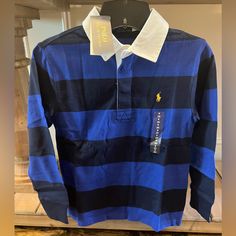 Nwt Ralph Lauren Striped Cotton Rugby Shirt Sz. S Signature Embroidered Pony At The Left Chest. Twill Rugby Collar. Three-Button Rugby Placket. Long Sleeves With Ribbed Cuffs. Even Vented Hem. Cotton. Machine Washable. Rugby Shirt Outfit, Rugby Polo, Street Fashion Men Streetwear, Street Style Outfits Men, Outfits Men, S Signature, Rugby Shirt, Ralph Lauren Shirt, Mens Streetwear