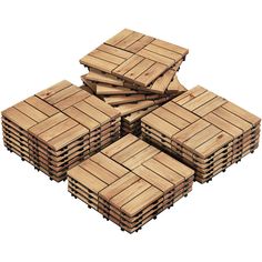 a pile of wooden pallets stacked on top of each other