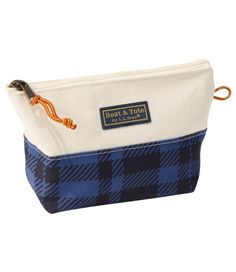 We make this classic canvas pouch right here in Maine - carry it on its own or inside one of our Boat and Totes. 100% cotton canvas. Spot clean. Same durable cotton canvas fabric as our iconic Boat and Tote. Overlapped seams are double-stitched with nylon so they won't rot or break. Zipper pull is made with our Bean Boot laces. Pouch keeps smaller items organized inside your backpack or tote. Stands upright on its own. Made in Maine. | Maine Canvas Zip Pouches Boat And Tote, Boot Laces, Boat Tote, Travel Bag Organization, Bean Boots, Bags Travel, Toiletry Bags, Zipper Pulls, Zip Pouch