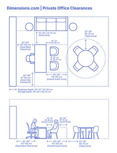 the diagram shows how to arrange furniture in an office area with tables, chairs and desks