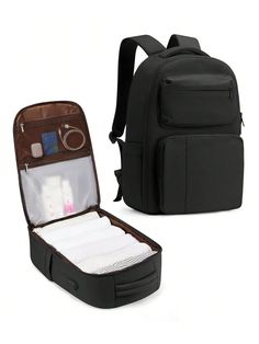 [Shoe compartment design and Laptop compartment]This travel backpack features a 180°fully open main pocket, laptop compartment x 2 (suitable for 13 inch tablets and 15.6 inch laptops respectively), and many other pockets for different uses. Wet bags can help you separate dry and damp items. If you have wet clothes or towels, you can put them in a wet bag. A separate shoe compartment can help you better carry your shoes and keep them in your travel bag.
[ USB Charging Port ] With a built-in charg Large Capacity Laptop Backpack For Travel, Multifunctional Portable Backpack For Travel, Large Capacity Backpack Laptop Bag For Trips, Large Capacity Backpack For Trip, Multifunctional Travel Backpack With Zipper Closure, Large Capacity Laptop Backpack For Trips, Multifunctional Large Capacity Softback Backpack, Travel Laptop Bag Standard Backpack, Large Capacity Travel Backpack Luggage