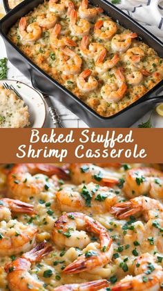 Popcorn Shrimp Meal Ideas, What To Do With Shrimp For Dinner, Large Prawns Recipes, Cheesy Seafood Casserole, French Shrimp Dishes, Shrimp Recipes For A Crowd, Baked Fish And Shrimp Recipes, Seafood Pasta Bake Recipes, Pescatarian Dinner Party Menu Ideas