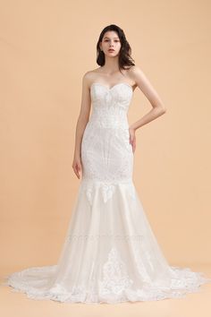 $189 - Sparkle Mermaid Sweetheart White Court Train Wedding Dress Wedding Dresses Australia, Cheap Wedding Dresses Online, Beach Wedding Dress Boho