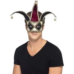 PRICES MAY VARY. Eye mask From Smiffy's carnival of the damned range 70 percent cellulose, 25 percent polyester, 5 percent silk Masquerade Half Mask, Harlequin Mask, Venetian Costume, Mask Style, Dark Angels, Half Mask, Venetian Masks, Venetian Mask, Halloween Costume Accessories