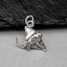 This Stingray Charm comes with a silver jump-ring as pictured. Please note that photo is not to scale and may appear larger to show detail. Refer to exact measurements below. Additional attachments (lobster clasp, large-hole bead, necklace chains) are available from the charm-attachments drop-down menu.  For a visual example of the different attachments and what each one is best suited for, scroll through the photos until you see the example photo or visit https://etsy.me/2BY7DAW for detailed in Gray Dangle Jewelry For Gifts, Sterling Silver Gray Dangle Jewelry, Gray Sterling Silver Dangle Jewelry, Gray Pendant Jewelry For Gifts, Gray Pendant Jewelry As A Gift, Unique Small Silver Jewelry, Adjustable Gray Sterling Silver Jewelry, Unique Gray Jewelry As Gift, Unique Gray Jewelry For Gifts