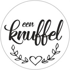 an image of a sticker with the words'en knufffel '