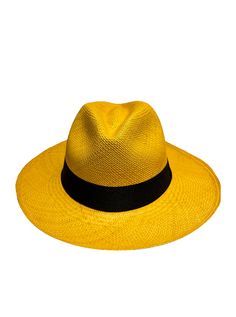 Brand: Gamboa Color: Yellow Material: Toquilla Straw Brim: 4 - 5 cm. (1 1/2" - 2")Grade: 3 - 4 (SubFine)learn more Sweatband: Cotton Twill, 3 cm. (1.18") Crown: 10.37 - 10.87 cm. (4.1" - 4.3") Ribbon: Linen Description: A comfortable hat, handmade in Cuenca, the worldwide famous Panama Hat town in Ecuador. This Panama Fedora hat (Tuis) is a top quality, casual and elegant hat. Each hat is individually blocked and trimmed to meet the highest quality standards. Cuban Hat, Poncho Mexican, Panama Hat Men, Poncho Pullover, Cape Wrap, Cuenca Ecuador, Alpaca Socks, Alpaca Scarf, Elegant Hats