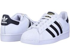 Women's adidas Originals Superstar W Black Footwear, Classic Adidas, Adidas Athletic Shoes, Shoe Wishlist, Adidas Originals Women, Adidas Originals Superstar, White Core, Casual Sneakers Women, Iconic Style