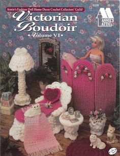 a crochet pattern for victorian boudoirs volume vi, with dolls and furniture