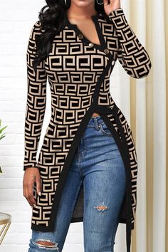 Elegant Style Women, Asymmetrical Tops, Collar Top, Long Sleeve Tunic, Plus Size Tops, Long Tops, Black Fashion, Sweater Top, Casual Fashion