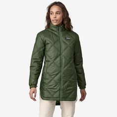 Made from 100% recycled materials (except for zipper and hardware), the Women’s Pine Bank 3-in-1 Parka is a shell/parka combo that can be worn three ways. Zip the insulated parka into the water- and windproof shell on cold, wet days. Wear the shell alone on warmer rainy days or the parka by itself on cold, dry days. Made in a Fair Trade Certified™ factory. Regular cleaning adds years to your waterproof gear. Learn how to wash and dry your shell. - Burnished Red Versatile Winter Outdoor Windbreaker, Green Midweight Nylon Outerwear, Quilted Nylon Parka For Outdoor, Quilted Parka For Outdoor, Patagonia Nylon Outerwear For Outdoor Activities, Functional Patagonia Recycled Polyester Outerwear, Patagonia Functional Recycled Polyester Outerwear, Patagonia Nylon Outerwear For Outdoor, Functional Patagonia Outerwear In Recycled Polyester