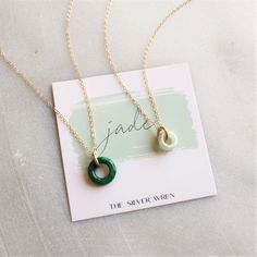 Lucky Jade Necklace – The Silver Wren Simple Jade Necklace, Jade Ring Necklace, Jade Jewelry Design, Jade Necklace Pendant, Good Luck Gifts, Gem Necklace, Jade Necklace, Gold Necklace Set, Jewelry Lookbook