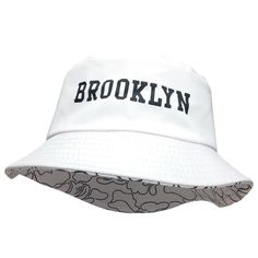 Brooklyn Bucket HatKey Characteristics: Style: Urban Material: Cotton Shipping Guaranteed safe + secure checkout 100% money back guarantee Not sold in stores, limited quantity available Urban Hairstyles, Bob Hat, Bucket Hat Style, Bucket Hat Summer, Bucket Hat White, Bucket Cap, Bucket Hat Black, Hat Summer, Estilo Hip Hop