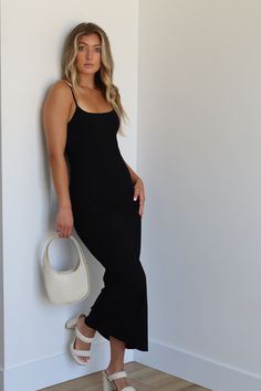 Make a statement in our ribbed maxi dress! This sleeveless style features sleek lines, adjustable straps, and a scoop neck, making it the perfect summer look. Style it with subtle accessories for a look that will turn heads. What are you waiting for? Ribbed Sleeveless Adjustable Straps Scoop Neck Color: Black, Tan Ribbed Maxi Dress, Summer Look, Black Tan, Perfect Summer, Black And Tan, Summer Looks, Scoop Neck, Adjustable Straps, Sleek