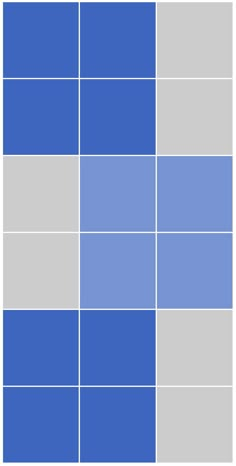 a blue and gray tile pattern with squares in the middle, on top of each other