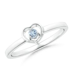 Defined by sleek curves and contours is a gorgeous open heart at the center of the lustrous metal shank. An ethereal sea blue aquamarine is prong set within the elegant heart frame. This charming round aquamarine ring is beautifully crafted in silver. Promise Rings Pandora, Cheap Promise Rings, Promise Rings For Girlfriend, Promise Rings For Him, Open Heart Ring, Heart Promise Rings, Promise Rings For Guys, Promise Rings For Couples, Aquamarine Engagement Ring