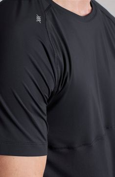 Dig deep through tough runs or heavy sets in the cool, breathable comfort of this mesh-fronted T-shirt that works to keep you cool, dry and stink free. 27 1/2" length (size Medium) Crewneck Short sleeves Breathable mesh allows ventilation of excess heat for cooling comfort Moisture-wicking fabric engineered for dryness and comfort GoldFusion™ antimicrobial technology with gold nanoparticles is engineered to inhibit the growth of odor-causing germs and remains 99.9% effective for the lifetime of Sporty Stretch T-shirt For Outdoor Activities, Sporty Stretch T-shirt For Outdoor, Sporty Moisture-wicking Rash Guard For Outdoor, Moisture-wicking Athletic Fit T-shirt For Outdoor, Moisture-wicking Athleisure Tops For Outdoor, Outdoor Moisture-wicking Athleisure Tops, Outdoor Sportswear T-shirt With Go-dry Technology, Stretch Crew Neck T-shirt For Outdoor Activities, Sporty Go-dry Tops For Outdoor Activities