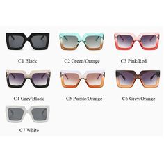 Gradient Square Oversized Sunglasses Step into summer with style and confidence with our Gradient Square Oversized Sunglasses. Perfect for outdoor adventures, these colorful shades not only enhance your look but also provide essential protection against harmful UV rays. Key Features Stylish Design: Oversized square frame adds a trendy touch to any outfit. UV400 Protection: Safeguard your eyes from harmful UV rays with high-quality lenses. Comfortable Fit: Made from lightweight plastic for all-da Plastic Sunglasses With Uva Protection For Vacation, Vacation Shield Sunglasses With Uva Protection And Square Frame, Trendy Plastic Shield Sunglasses For Outdoor, Beach Shield Sunglasses With Uva Protection, Trendy Outdoor Sunglasses For Spring, Black Sunglasses For Summer Outdoor, Modern Summer Sunglasses With Uva Protection, Trendy Plastic Sunglasses For Pool, Modern Cat Eye Sunglasses For Summer Outdoors