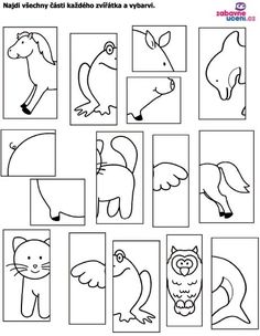 printable worksheet for children to learn how to draw animals and their names