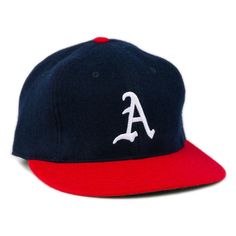 Ebbets Field Flannels sells a vintage Atlanta Crackers 1956 Ballcap. Made in the USA since 1988! Collegiate Navy Baseball Cap With Flat Bill, Retro Curved Brim Fitted Hat For Sports Events, Classic Baseball Cap For Baseball Season With Visor, Classic Flat Brim Fitted Hat For Baseball Season, Retro Flat Brim Snapback Hat For Baseball Season, Retro Fitted Hat With Curved Brim For Sports Events, Retro Fitted Hat With Flat Brim For Sports Events, Classic Visor Baseball Cap For Baseball Season, Retro Flat Bill Hat With Embroidered Logo