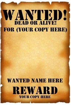 an old wanted poster with the words wanted