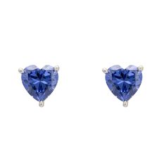 Meet our Amore Heart Stud Earrings in Tanzanite Silver, a sublime union of simplicity and everlasting charm. These earrings promise both durability and a classic elegance that never goes out of style. Each earring spotlights a heart-shaped, lab-created tanzanite gemstone, beautifully presented in a deep open setting. Known for its calming energy and ability to enhance communication. Gift a pair of our Amore Heart Stud Earrings in Tanzanite Silver; they're not just accessories, they're tokens of Formal Heart-shaped Birthstone Earrings, Blue Earrings For Anniversary On Valentine's Day, Classic Hypoallergenic Heart Cut Jewelry, Classic Blue Heart-shaped Jewelry, Elegant Nickel-free Heart Cut Earrings, Sterling Silver Heart Earrings With Birthstone, Sterling Silver Heart Cut Birthstone Earrings, Elegant Heart Cut Nickel-free Earrings, Blue Heart-shaped Earrings For Anniversary