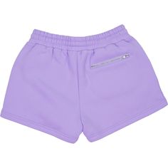 Lavender Shorts Soft lavender shade with an embroidered pink rabbit logo Made from 100% preshrunk cotton fleece, featuring a 3" inseam Two front zipper pockets and a convenient back pocket for essentials Lavender Shorts, Rabbit Logo, Soft Lavender, Pink Rabbit, Back Pocket, Cotton Fleece, Embroidered Design, Front Zipper, Zipper Pocket