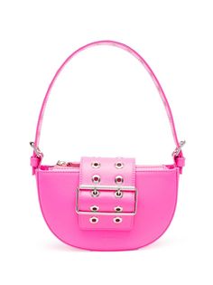 fluorescent pink faux leather debossed logo to the front eyelet detailing silver-tone hardware foldover top buckle fastening adjustable top handle top zip fastening main compartment Trendy Pink Bags With Logo Hardware, Trendy Pink Shoulder Bag With Logo Hardware, Modern Pink Shoulder Bag With Logo Hardware, Pink Top Handle Shoulder Bag With Logo Hardware, Pink Shoulder Bag With Logo Hardware For Everyday Use, Pink Leather Bag With Logo Hardware, Pink Shoulder Bag With Logo Hardware, Modern Pink Shoulder Bag With Metal Hardware, Designer Pink Shoulder Bag With Logo Hardware