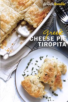 the cover of greek cheese pie triopita