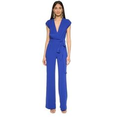 Beautiful Royal Blue Diane Vonfurstenberg Jumpsuit. Nwt Inseam Approx 34” Long Armpit To Armpit 16” Fabric Has Slight Stretch, Cool To Touch. Has Side Pockets Blue V-neck Jumpsuits And Rompers For Work, Formal Fitted Blue Jumpsuits And Rompers, Chic Blue V-neck Pantsuit, Blue Fitted Jumpsuits And Rompers For Work, Fitted Royal Blue Jumpsuits And Rompers For Spring, Dvf Diane Von Furstenberg, Wrap Jumpsuit, Silk Jumpsuit, Wrap Romper