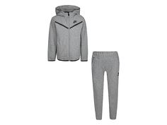 Nike Kids Sportswear Tech Fleece Hoodie and Pants Set (Toddler/Little Kids) - Boy's Active Sets : Dark Grey Heather : The Nike Kids Sportswear Tech Fleece Hoodie and Pants Set will keep your little one warm and active. Pull-on style hoodie with round neckline. Long set-in sleeves. Zipper closure down front of hoodie. Two side hand pockets. Straight hemline. Pull-on style pants with elastic waist band. Two side pockets. Tapered jogger silhouette. Nike logo printed on chest and pant leg. 69% cotto Active Sets, Hoodie And Pants Set, Tech Fleece Hoodie, Hoodie And Pants, Kids Sportswear, Tapered Joggers, Style Hoodie, Tech Fleece, Nike Kids