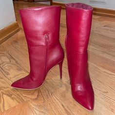 Worn 3 Times Excellent Condition Boots Charles Davis, Red Boots, Charles David, Bootie Boots, Ankle Boots, Women Shoes, Boots, Red, Women Shopping