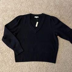 Brand New Long Sleeve Black Sweater! Measures 26” From Shoulder And 24” Across Chest. Very Soft. Sweaters Black, Black Long Sleeve Sweater, Madewell Sweater, Madewell Sweaters, Black Sweater, Black Wool, Colorful Sweaters, Black Sweaters, Neck Sweater