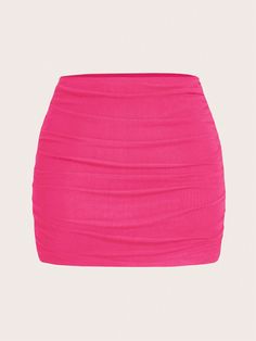 Rosa Fucsia Sexy Collar  Tela tejida Liso Apretado Embellished Elástico Alto Cheap Mini Skirt Skort For Club, Cheap Stretch Flirty Mini Skirt, Hot Pink Preppy Skirt, Hot Pink School Skirt, Cheap Elastane Mini Skirt, Cheap H&m Party Bottoms, Cheap Red Mini Skirt By Forever 21, Cute Pink Skirt, Skirts Hot